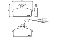 Sada brzdových destiček, kotoučová brzda BREMBO P 23 019