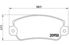 Sada brzdových destiček, kotoučová brzda BREMBO P 23 021