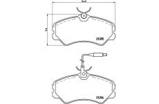 Sada brzdových destiček, kotoučová brzda BREMBO P 23 023