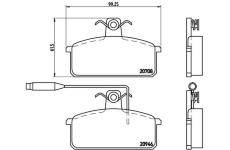 Sada brzdových destiček, kotoučová brzda BREMBO P 23 024