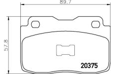 Sada brzdových destiček, kotoučová brzda BREMBO P 23 025
