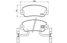 Sada brzdových destiček, kotoučová brzda BREMBO P 23 031