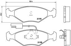 Sada brzdových platničiek kotúčovej brzdy BREMBO P 23 039