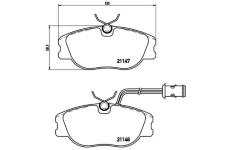 Sada brzdových platničiek kotúčovej brzdy BREMBO P 23 041