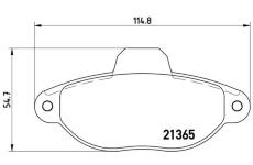 Sada brzdových platničiek kotúčovej brzdy BREMBO P 23 054