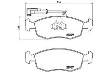 Sada brzdových destiček, kotoučová brzda BREMBO P 23 063