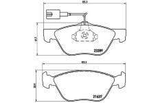 Sada brzdových destiček, kotoučová brzda BREMBO P 23 077