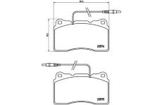 Sada brzdových destiček, kotoučová brzda BREMBO P 23 082