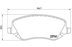 Sada brzdových destiček, kotoučová brzda BREMBO P 23 088