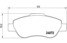 Sada brzdových destiček, kotoučová brzda BREMBO P 23 097