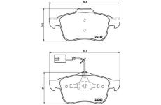 Sada brzdových destiček, kotoučová brzda BREMBO P 23 103