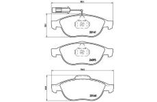 Sada brzdových platničiek kotúčovej brzdy BREMBO P 23 114