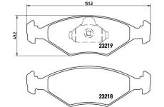 Sada brzdových destiček, kotoučová brzda BREMBO P 23 124