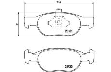 Sada brzdových platničiek kotúčovej brzdy BREMBO P 23 125