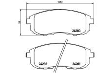 Sada brzdových destiček, kotoučová brzda BREMBO P 23 126