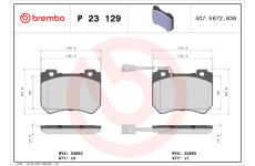 Sada brzdových destiček, kotoučová brzda BREMBO P 23 129