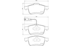 Sada brzdových destiček, kotoučová brzda BREMBO P 23 130