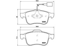 Sada brzdových destiček, kotoučová brzda BREMBO P 23 132