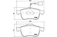 Sada brzdových destiček, kotoučová brzda BREMBO P 23 132
