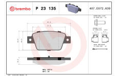 Sada brzdových platničiek kotúčovej brzdy BREMBO P 23 135