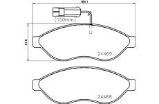 Sada brzdových destiček, kotoučová brzda BREMBO P 23 143G