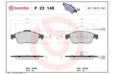 Sada brzdových platničiek kotúčovej brzdy BREMBO P 23 148