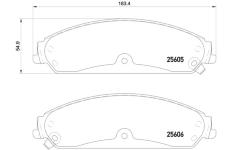 Sada brzdových platničiek kotúčovej brzdy BREMBO P 23 149