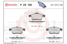 Sada brzdových platničiek kotúčovej brzdy BREMBO P 23 155