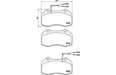 Sada brzdových destiček, kotoučová brzda BREMBO P 23 162