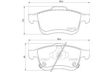 Sada brzdových platničiek kotúčovej brzdy BREMBO P 23 167