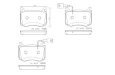 Sada brzdových destiček, kotoučová brzda BREMBO P 23 183