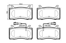 Sada brzdových destiček, kotoučová brzda BREMBO P 23 185