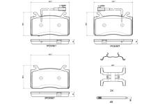 Sada brzdových platničiek kotúčovej brzdy BREMBO P 23 185X