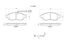 Sada brzdových destiček, kotoučová brzda BREMBO P 23 200