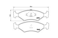 Sada brzdových platničiek kotúčovej brzdy BREMBO P 24 006