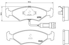 Sada brzdových destiček, kotoučová brzda BREMBO P 24 012