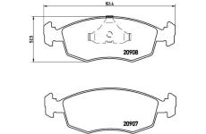 Sada brzdových destiček, kotoučová brzda BREMBO P 24 019