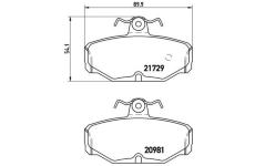 Sada brzdových destiček, kotoučová brzda BREMBO P 24 021