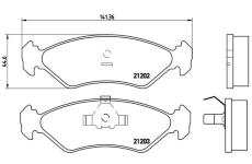 Sada brzdových destiček, kotoučová brzda BREMBO P 24 028