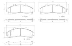 Sada brzdových destiček, kotoučová brzda BREMBO P 24 041