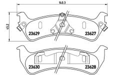 Sada brzdových platničiek kotúčovej brzdy BREMBO P 24 042