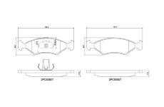 Sada brzdových destiček, kotoučová brzda BREMBO P 24 043