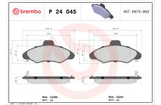 Sada brzdových platničiek kotúčovej brzdy BREMBO P 24 045