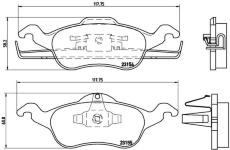 Sada brzdových destiček, kotoučová brzda BREMBO P 24 046