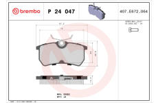 Sada brzdových platničiek kotúčovej brzdy BREMBO P 24 047