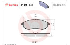 Sada brzdových destiček, kotoučová brzda BREMBO P 24 048