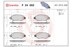 Sada brzdových platničiek kotúčovej brzdy BREMBO P 24 052