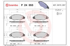 Sada brzdových platničiek kotúčovej brzdy BREMBO P 24 053