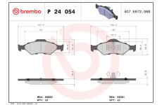 Sada brzdových destiček, kotoučová brzda BREMBO P 24 054