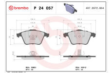 Sada brzdových destiček, kotoučová brzda BREMBO P 24 057